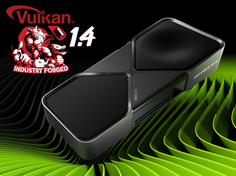 Placa de vídeo RTX 5070 com suporte à Vulkan 1.4